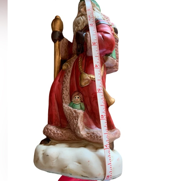 Vintage Santa Claus Jolly Saint Nicholas Ceramic Statue - Picture 7 of 8